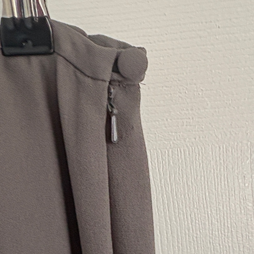 Eileen Fisher Slate Gray 100% Silk Midi Skirt Size Small - Picture 4 of 7